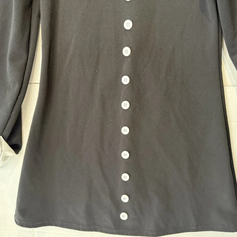 Spirit Halloween Girls Size Medium Wednesday Addams Costume Black With Buttons